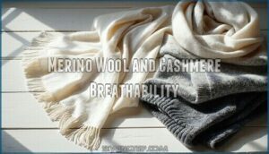 merino wool and cashmere breathability