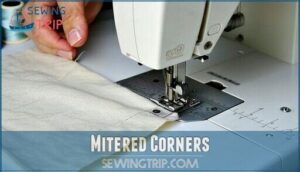 mitered corners