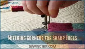mitering corners for sharp edges