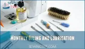 monthly oiling and lubrication