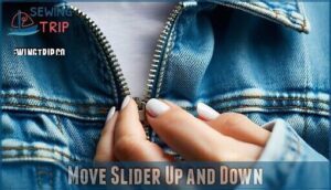 move slider up and down