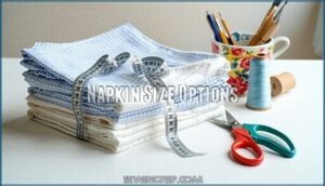 napkin size options