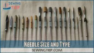needle size and type