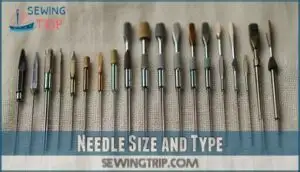 needle size and type