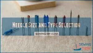 needle size and type selection
