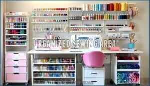 organized sewing area