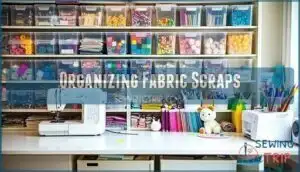 organizing fabric scraps
