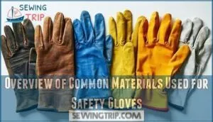 overview of common materials used for safety gloves