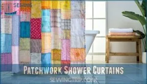 patchwork shower curtains