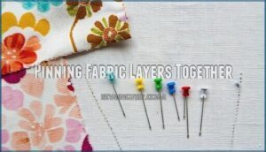 pinning fabric layers together