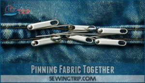 pinning fabric together