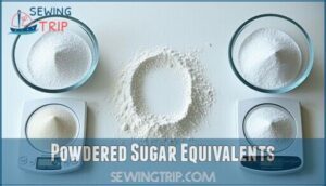 powdered sugar equivalents