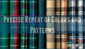 precise repeat of colors and patterns