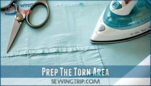 prep the torn area