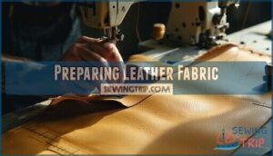 preparing leather fabric preparing leather fabric