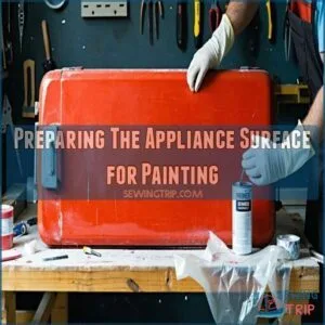 preparing the appliance surface for painting