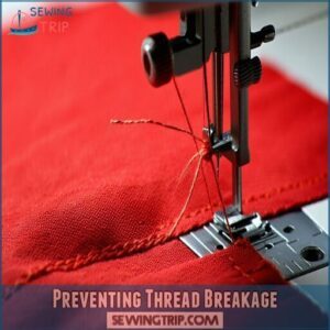 preventing thread breakage