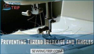preventing thread breakage and tangles