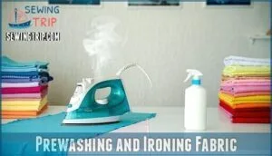 prewashing and ironing fabric