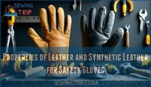 properties of leather and synthetic leather for safety gloves