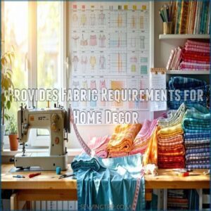 provides fabric requirements for home decor