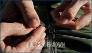 pull slider down