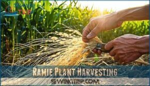 ramie plant harvesting