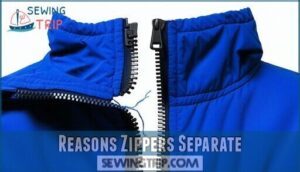reasons zippers separate