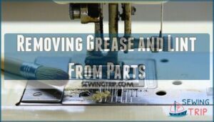 removing grease and lint from parts