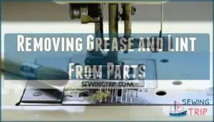 removing grease and lint from parts
