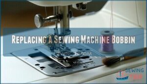 replacing a sewing machine bobbin