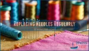 replacing needles regularly