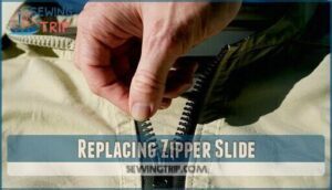 replacing zipper slide