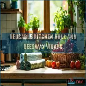 reusable kitchen roll and beeswax wraps