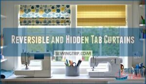 reversible and hidden tab curtains