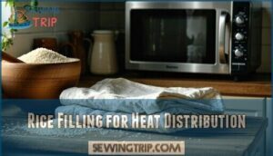 rice filling for heat distribution