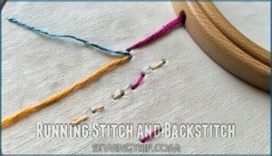 running stitch and backstitch