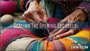 sealing the opening securely