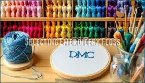 selecting embroidery floss