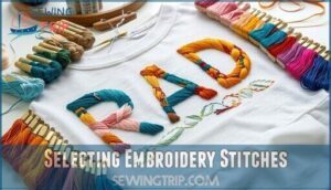 selecting embroidery stitches