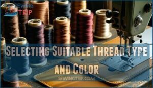 selecting suitable thread type and color