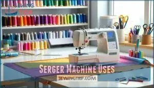 serger machine uses
