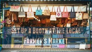 set up a booth at the local farmer's market