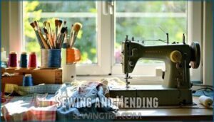 sewing and mending