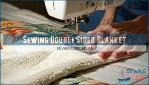 sewing double sided blanket