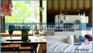 sewing in different settings