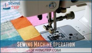 sewing machine operation