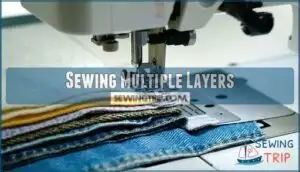 sewing multiple layers