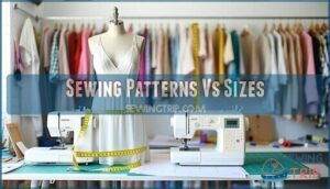 sewing patterns vs sizes