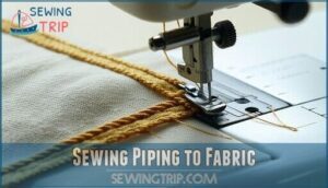 sewing piping to fabric